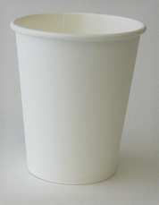 8oz White Hot Cup Single Wall Plain 